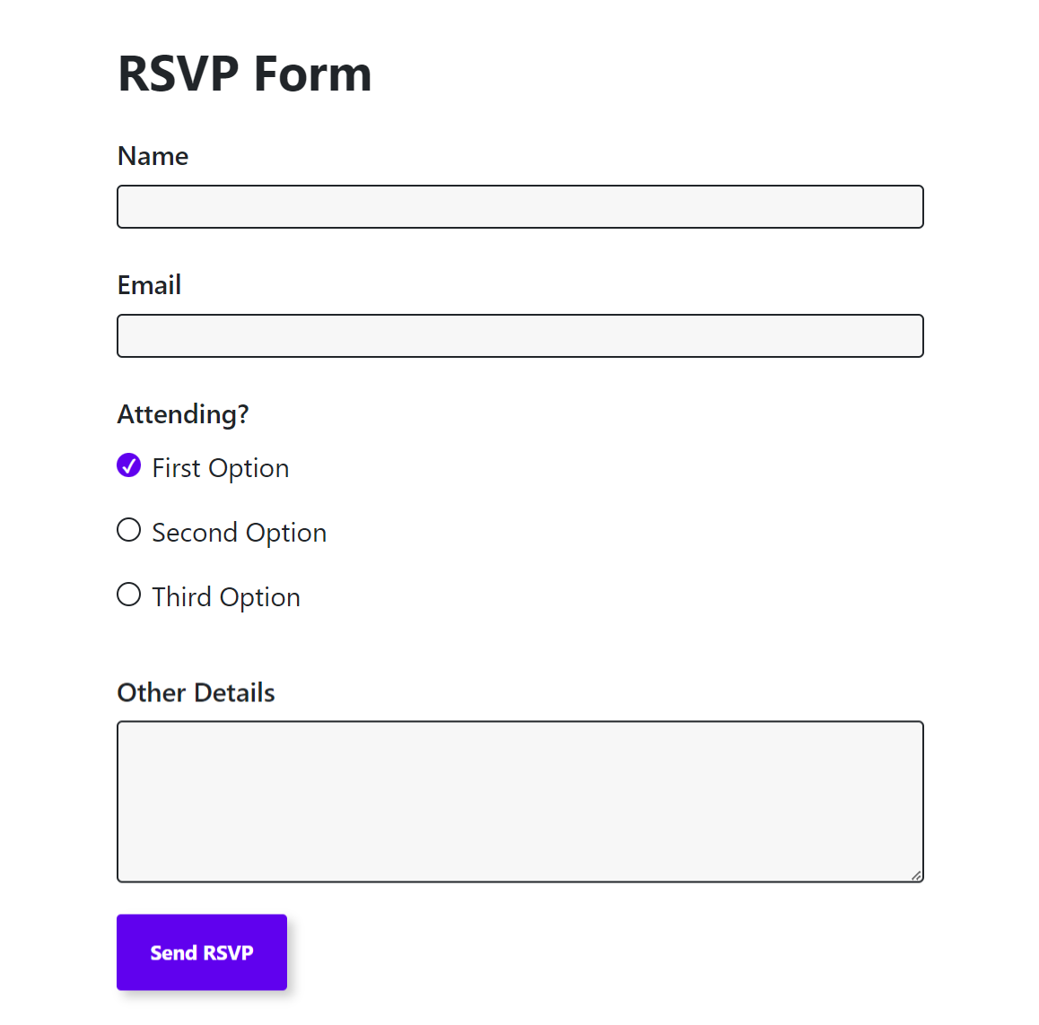 Uses for YooForms: RSVP Forms